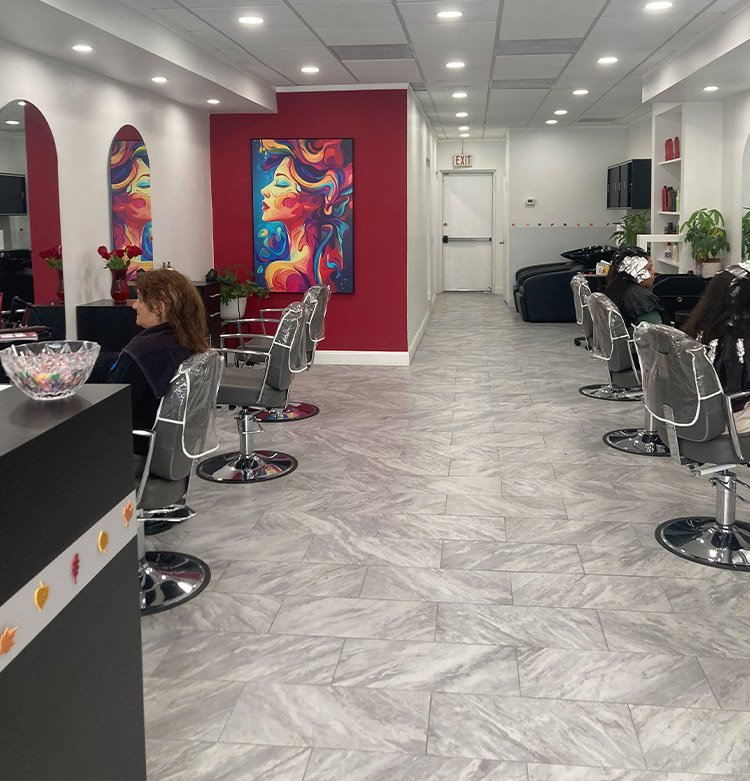 Advertising Vending Screen at Hair Salon 51